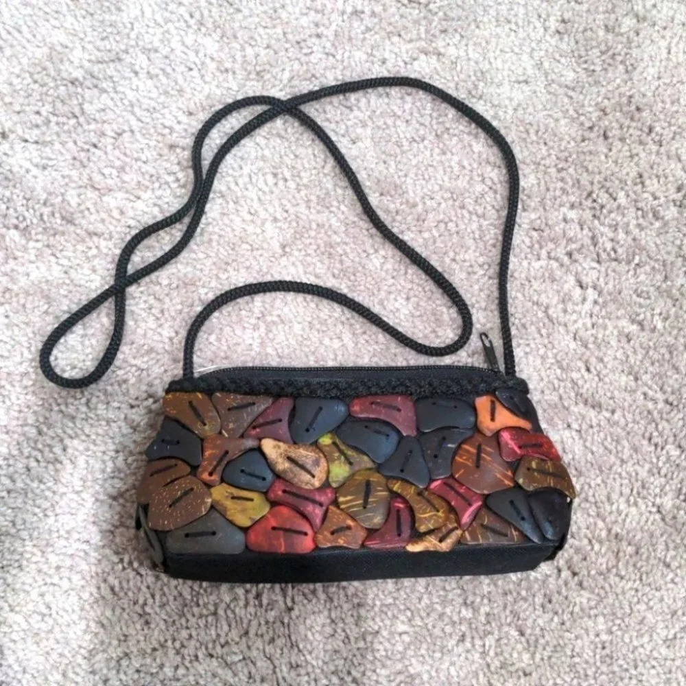 Button Mosaic Shoulder‎ bag
